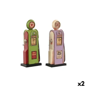 Dekoratīvās figūriņas Home ESPRIT Fuksīns Pistācijas Vintage gasolinera 7 x 4 x 17 cm (2 gb.)