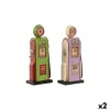 Koristehahmo Home ESPRIT Magenta Pistaasi Vintage gasolinera 7 x 4 x 17 cm (2 osaa)