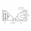 Шкив для маркизы Micel TLD20 Нейлон 7,3 x 7,3 x 8 cm Боковой Белый