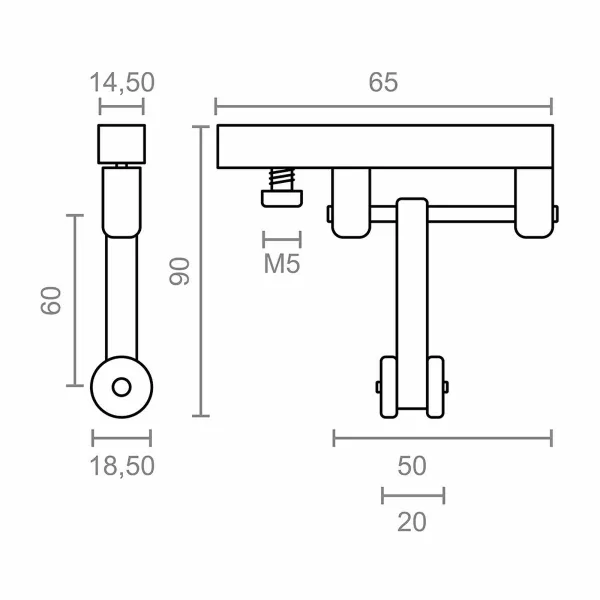Шкив для маркизы Micel TLD21 Нейлон 65 x 18,5 x 90 mm слайд Белый