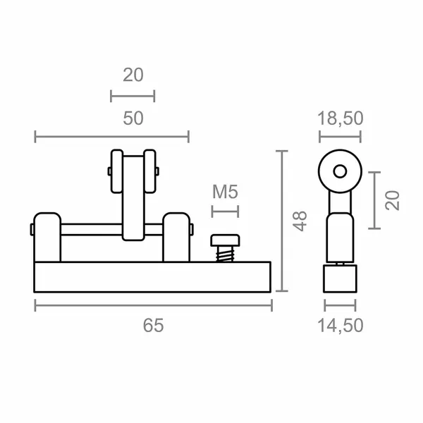 Lapenes balsts Micel TLD21 Neilons 65 x 18,5 x 48 mm Skrējējs Balts