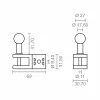 Awning bracket Micel TLD01 White 6,9 x 3,07 x 7,32 cm Handrail