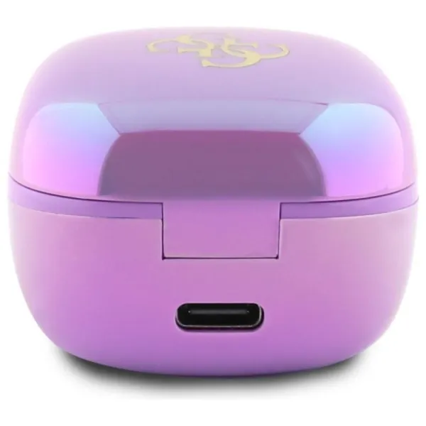 Guess 4G Printed Logo - Bluetooth TWS Headphones + Charging Case (Purple)