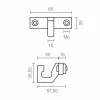 Awning hook Micel TLD11 White 65 x 57,5 x 35,5 mm