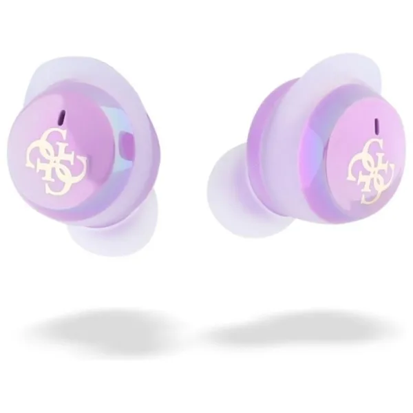 Guess 4G Printed Logo - Bluetooth TWS Headphones + Charging Case (Purple)