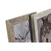 Nuotraukų rėmelis Home ESPRIT Balta Natūralus Stiklas polistirenas Skandinavijos 24,6 x 2 x 29,6 cm (2 vnt.)