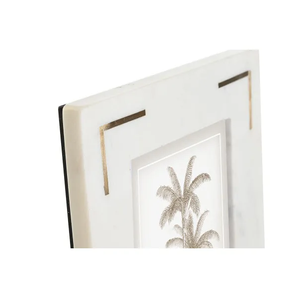 Foto rāmis Home ESPRIT Balts Bronza Misiņš Marmors Dabisks Shabby Chic 20 x 2 x 25 cm
