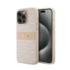 DKNY Leather Mono Stripe & Metal Logo - Case for iPhone 15 Pro Max (pink)