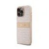 DKNY Leather Mono Stripe & Metal Logo - Case for iPhone 15 Pro Max (pink)