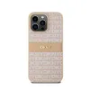 DKNY Leather Mono Stripe & Metal Logo - Case for iPhone 15 Pro Max (pink)