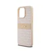 DKNY Leather Mono Stripe & Metal Logo - Case for iPhone 15 Pro Max (pink)