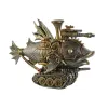 Dekoratyvinė figūrėlė Home ESPRIT Pilka Spalvotas Žuvis 31,5 x 9 x 22 cm