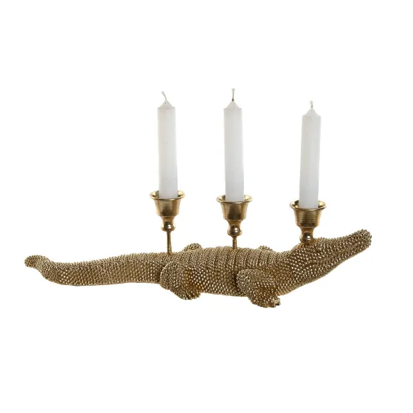 Декоративная фигура Home ESPRIT Позолоченный Канделябр 42,5 x 12,5 x 11,5 cm