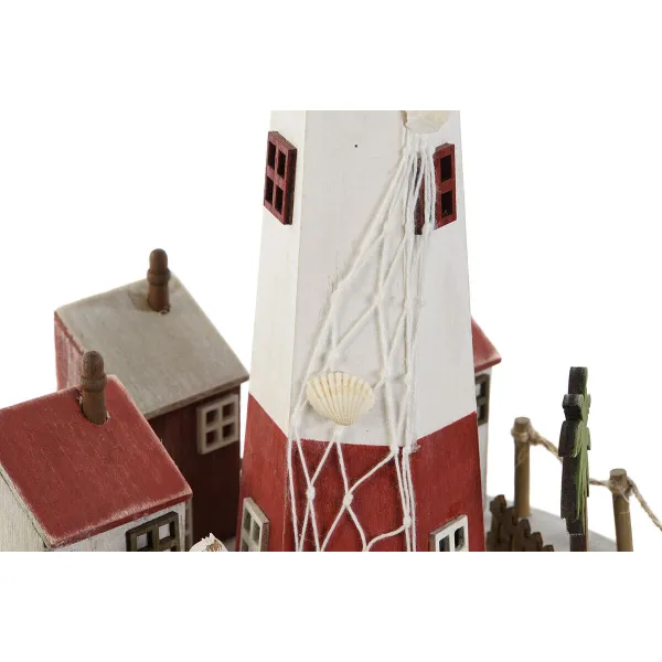 Apšvietimo apdaila Home ESPRIT Medžio Aliuminis Priekinis žibintas 20 x 20 x 30,5 cm (2 vnt.)