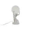 Stalinė lempa Home ESPRIT Balta Auksinis Derva Plastmasinis 220 V 14 x 14 x 32 cm