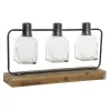 Vāze DKD Home Decor Melns Dabisks Metāls Stikls Paulovnijas koks 49 x 11 x 27 cm (3 Daudzums)