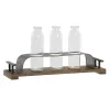 Кувшин DKD Home Decor Коричневый Чёрный Металл Стеклянный 45 x 11 x 22 cm (3 Предметы)