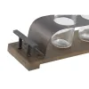 Кувшин DKD Home Decor Коричневый Чёрный Металл Стеклянный 45 x 11 x 22 cm (3 Предметы)