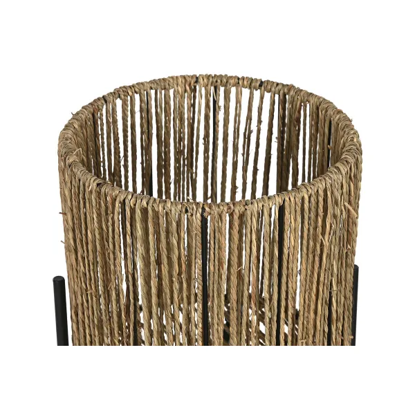 Sodinamųjų komplektas Home ESPRIT Juoda Metalinis Pluošta 23 x 23 x 76,5 cm
