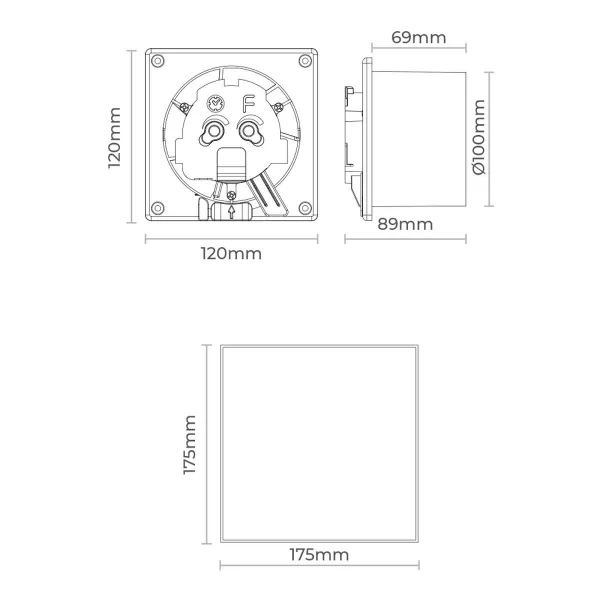Ventiliatoriai EDM 08413 11 W Ø 10 cm