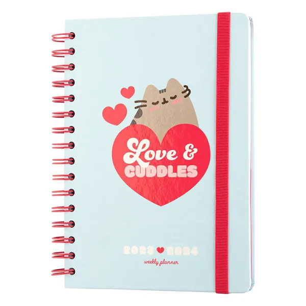 Pusheen - Calendar / Weekly Planner 2023/2024 from the Purrfect Love collection (14.8 x 21 cm)