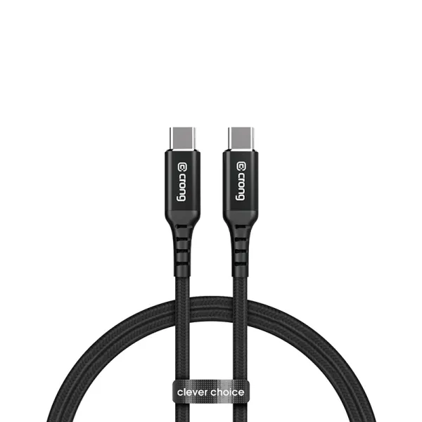 Crong Armor Link - 100W PD 5A USB-C to USB-C Cable 200cm (Black)