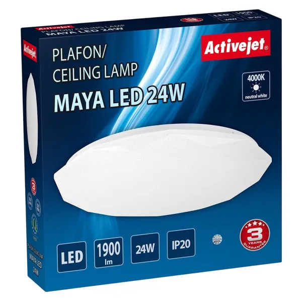 griestu gaismas Activejet AJE-MAYA Balts 80 24 W