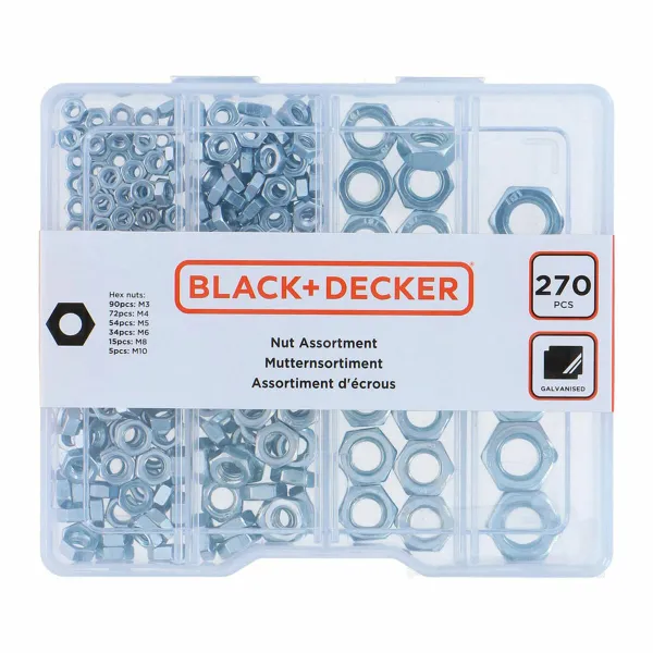 Set Гайки Black & Decker 270 Предметы