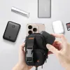 Spigen Snap Zip MagFit Pouch - MagSafe Compact Bag/Magnetic Organizer (Black)