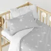 Fitted sheet HappyFriday BASIC KIDS White Grey 70 x 140 x 14 cm Stars