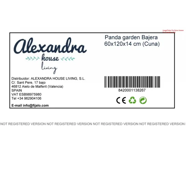Fitted sheet HappyFriday MOSHI MOSHI White Multicolour 60 x 120 x 14 cm Panda bear
