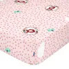 Fitted sheet HappyFriday MR FOX Multicolour Pink 60 x 120 x 14 cm