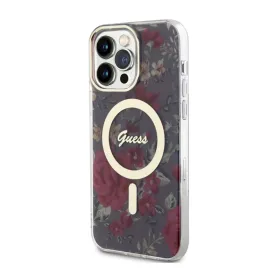 Guess Flower MagSafe - Case for iPhone 14 Pro Max (Green)