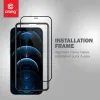 Crong Anti-Bacterial 3D Armor Glass – 9H tempered glass for the entire iPhone 12 Mini screen + installation frame