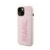 Karl Lagerfeld 3D Rubber Glitter Logo - Case for iPhone 15 Plus (pink)