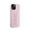 Karl Lagerfeld 3D Rubber Glitter Logo - Case for iPhone 15 Plus (pink)