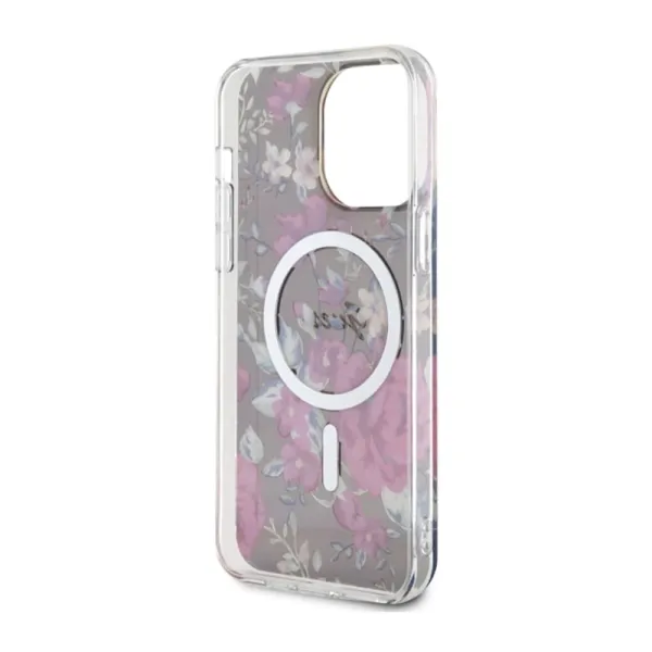 Guess Flower MagSafe - Case for iPhone 14 Pro Max (Green)