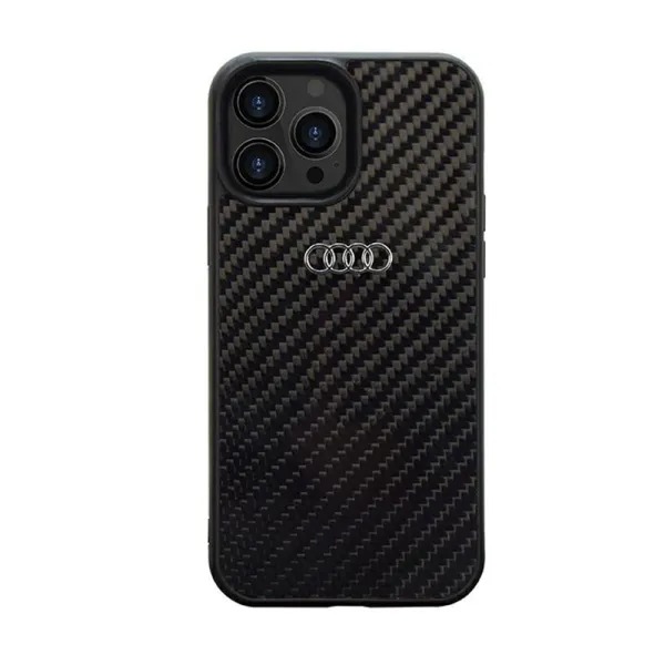Audi Carbon Fiber - Case for iPhone 14 Pro (Black)