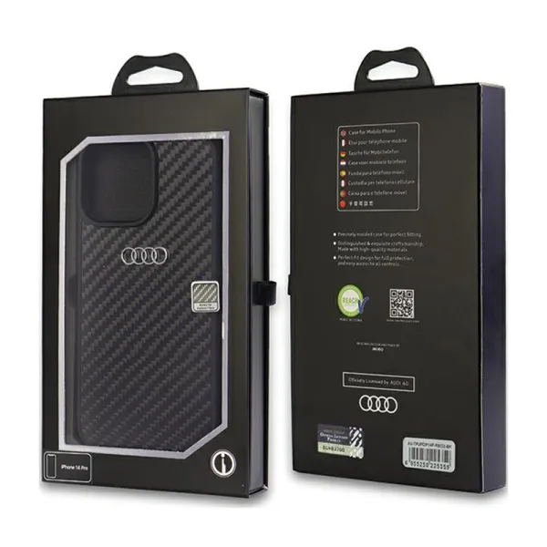 Audi Carbon Fiber - Case for iPhone 14 Pro (Black)