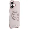 Karl Lagerfeld IML Rhinestones Karl Head - Case for iPhone 16 (pink)