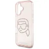 Karl Lagerfeld IML Rhinestones Karl Head - Case for iPhone 16 (pink)