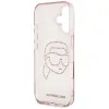Karl Lagerfeld IML Rhinestones Karl Head - Case for iPhone 16 (pink)