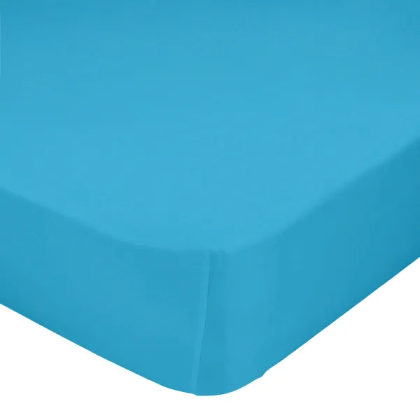 Fitted sheet HappyFriday BASIC KIDS Turquoise 105 x 200 x 32 cm