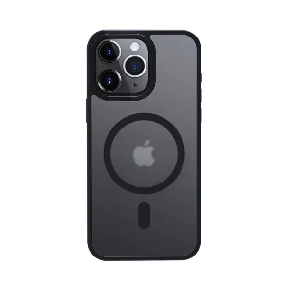 Crong Hybrid Frost MAG Cover - iPhone 15 Pro Max MagSafe Case (Black)
