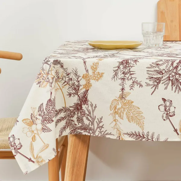 Dėmėms atspari derva dengta staltiesė Belum Christmas Balta Raudona 150 x 150 cm