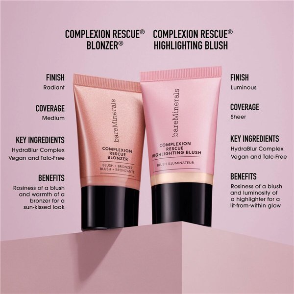 Skruostų šešėlis bareMinerals COMPLEXION RESCUE Peach Glow 15 ml