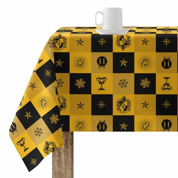 Dėmėms atspari derva dengta staltiesė Harry Potter Hufflepuff Spalvotas 150 x 150 cm