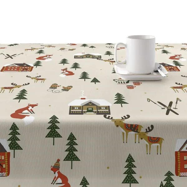 Dėmėms atspari derva dengta staltiesė Belum Merry Christmas Spalvotas 200 x 150 cm
