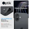 Spigen Optik GLAS.TR Camera Protector 2-Pack - Lens Protector for iPhone 16 / 16 Plus (2 pcs) (Black)