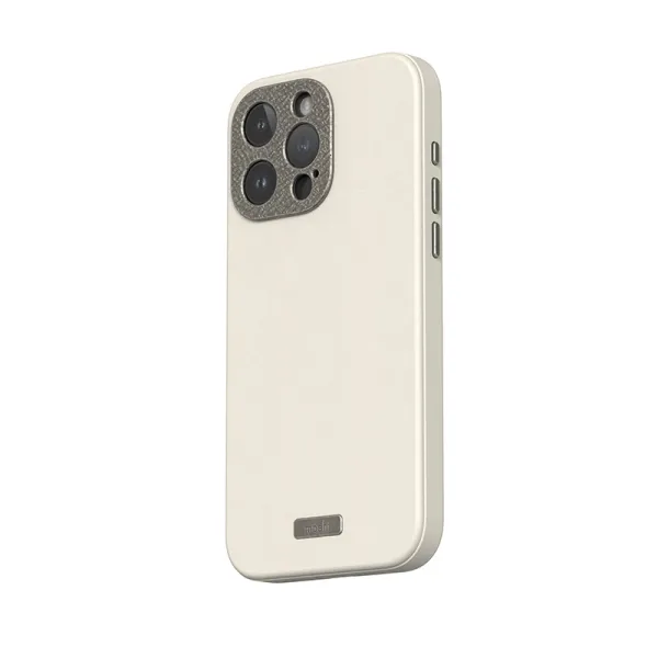 Moshi Napa MagSafe - Leather case for iPhone 15 Pro Max (Eggnog White)